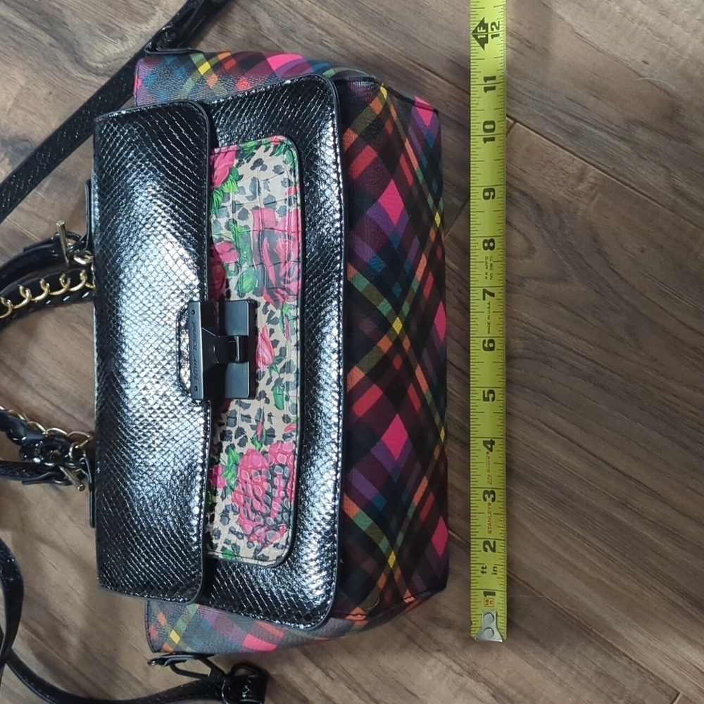 Torrid x Betsy Johnson Crossbody bag. Checkered. Black purse. - Picture 11 of 13